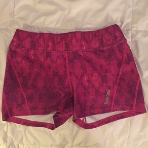 Pink workout shorts
